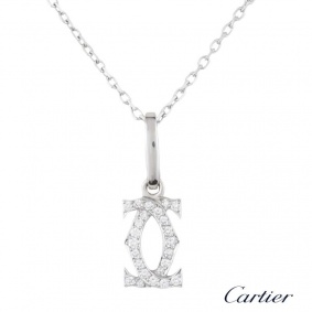 Cartier 18k White Gold C De Cartier Pendant